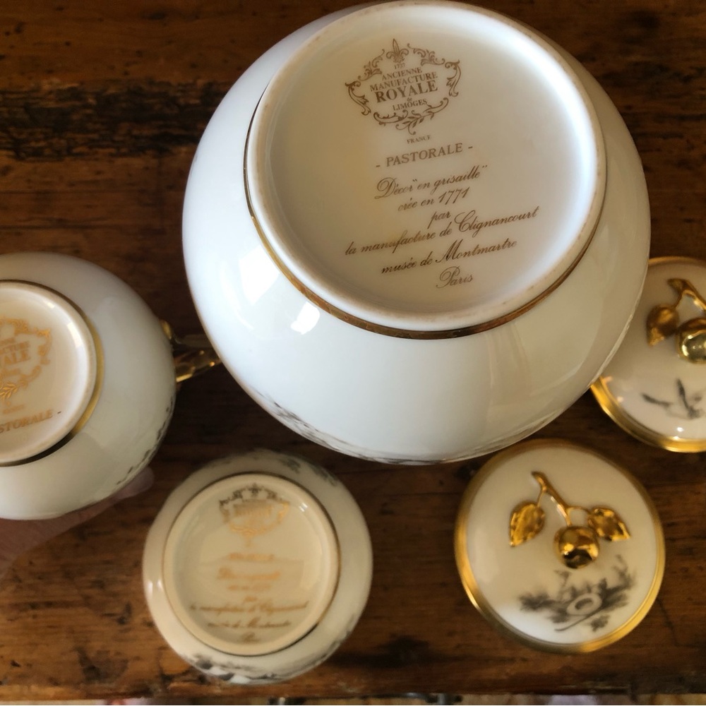 Very rare! Ancienne Manufacture Royal de Limoges “Pastorale” pattern. - Picture 3 of 10